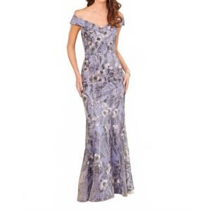 NEW MGNY floral off the shoulder dress in dusty lilac